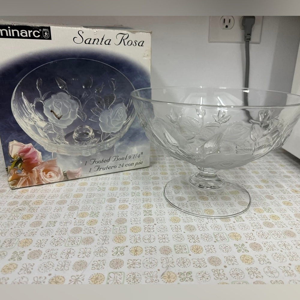 Santa Rosa Glass Footed Bowl